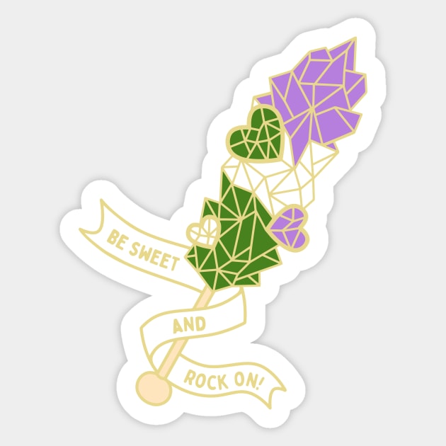 Rock Candy - Genderqueer Pride Sticker by Razumi Yazura